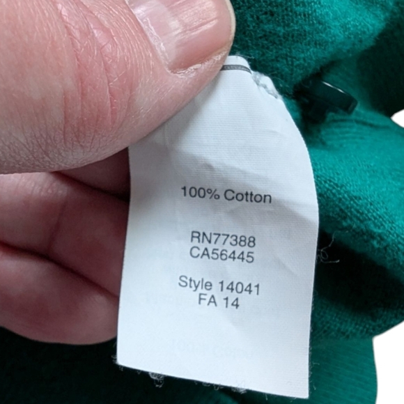 J Crew Clare Cardigan Sweater Green Button Down Cotton Long Sleeve Women  Medium - Picture 9 of 12